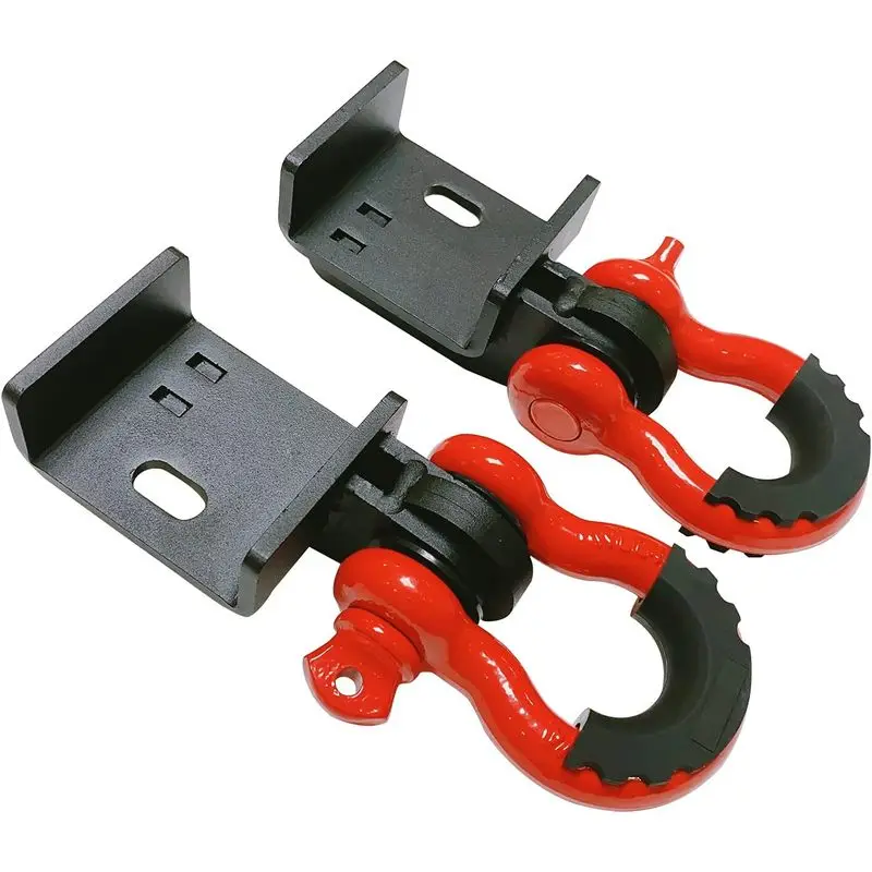 

‌Front Demon Tow Hook Bracket w/ 3/4" Shackles for Toyota Tacoma 2009-2021 - D-Ring Receiver Mount Kit