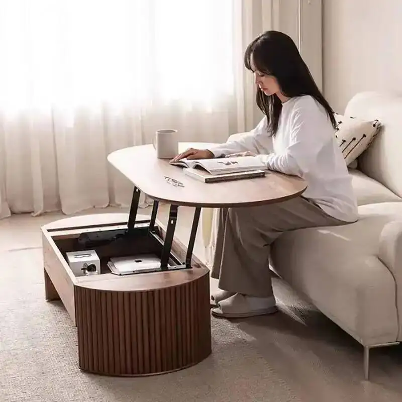 

Tables Rustic Storage Lift Top Classic Coffee Retro Multifunction Coffee Tables Unique Simple Mesa De Centro Elevable Furniture