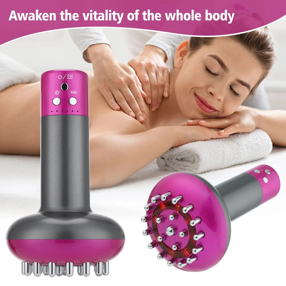 Intelligent Meridian Massage Instrument Microcurrent vibration Red Light Heat Body Lymphatic Physiotherapy Meridian Guasha Brush