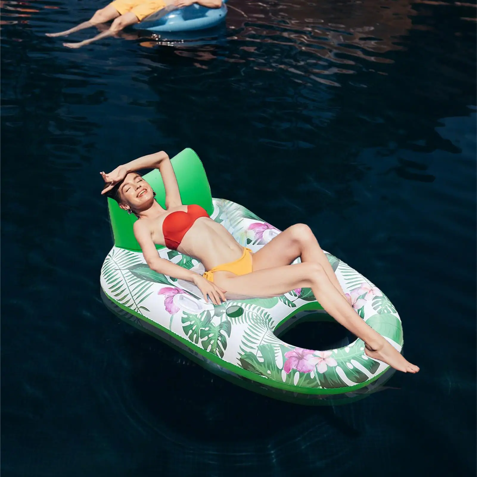 Pool-Schlauchboote für Erwachsene, aufblasbare Luftmatratze, Pool-Liege, Mehrzweck-Wasser-Schwimmbett für Vergnügungspark-Reisen