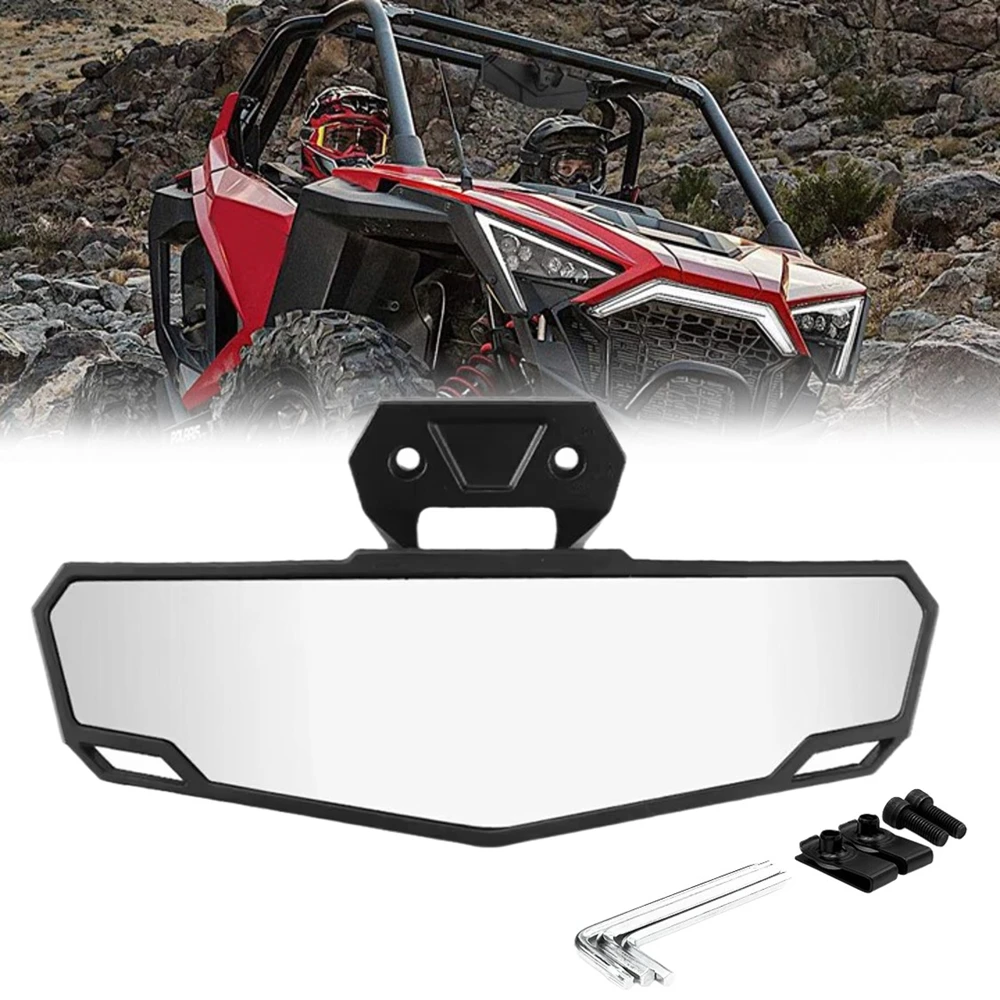 Center Rear View Mirror 2883763 Rearview Mirror Replacement Parts for Polaris RZR Pro R 4 RZR Pro XP 4 Easy Installation