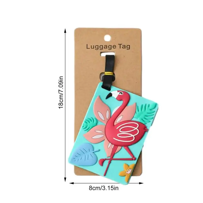 Cartoon Luggage Tag Travel Bag Labels Suitcase Tags Cute Cartoon Character Name Luggage ID Tags Animal Design Baggage Travel