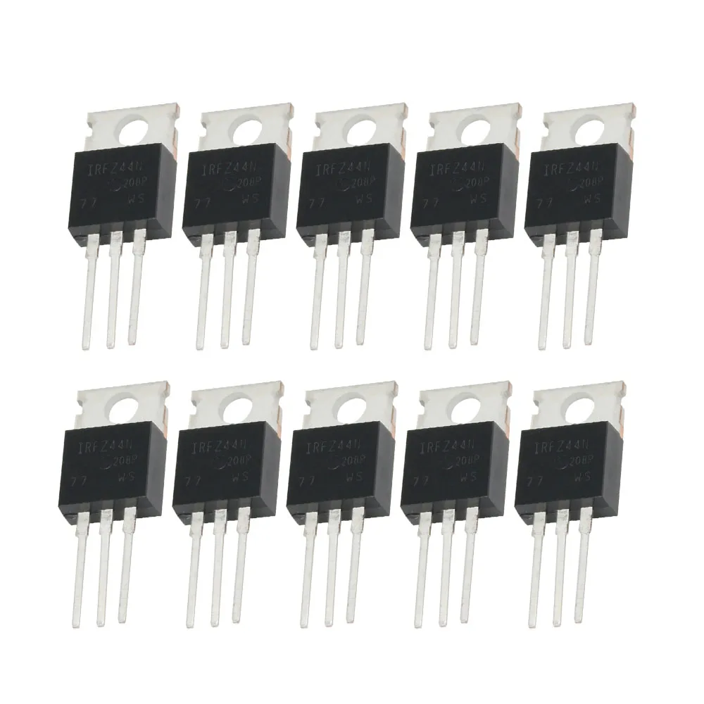 5-25PCS IRFZ44N TO220 Mosfet Transistor Kit High-Performance Power MOSFET 49A 55V Field Effect Transistors Free Shipping