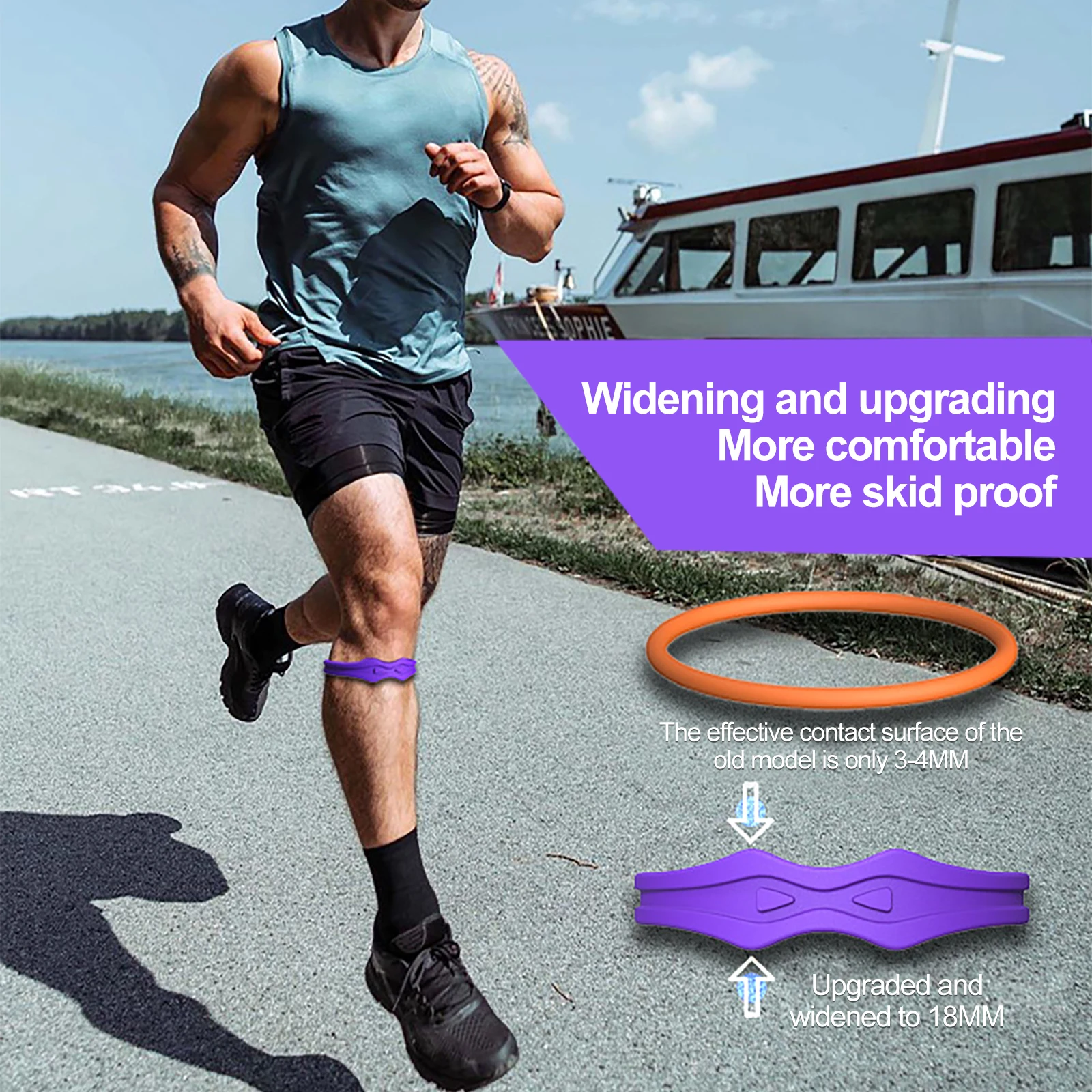 1pc/2pc Patella Belt Basketball Knee Force Belt Patella Knee Joint Rope Ring Rubber Band Sport Knee Pad Elastic Fixed Protection