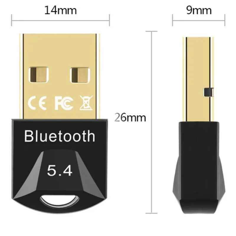 Usb Bluetooth 5.4 Adapter Mini Usb Ontvanger Zender Draadloze Muis Toetsenbord Speaker Audio Muziek Ontvanger Voor Pc Auto