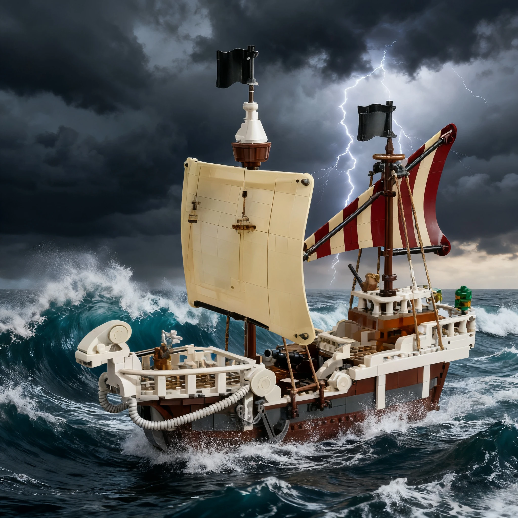 2025 nouveau stock bloc de construction bateau ensemble 1376 pièces créatif bricolage enfants anniversaire noël jouet cadeau 75639