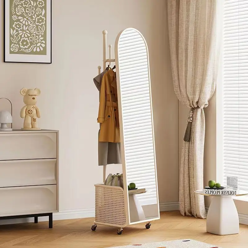 Mobile full-length mirror hanger integrated multi-functional full-length mirror hanger floor-to-ceiling vertical dormitory renta