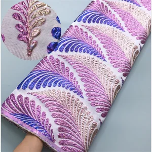 SJDアフリカンブロケードレースカラフルダマスクドレス2025最新のフレンチメイジングレースファブリックレースジャッカーティッシュフォーウェディングパーティー3884 12ベストセールスSJDレース-10