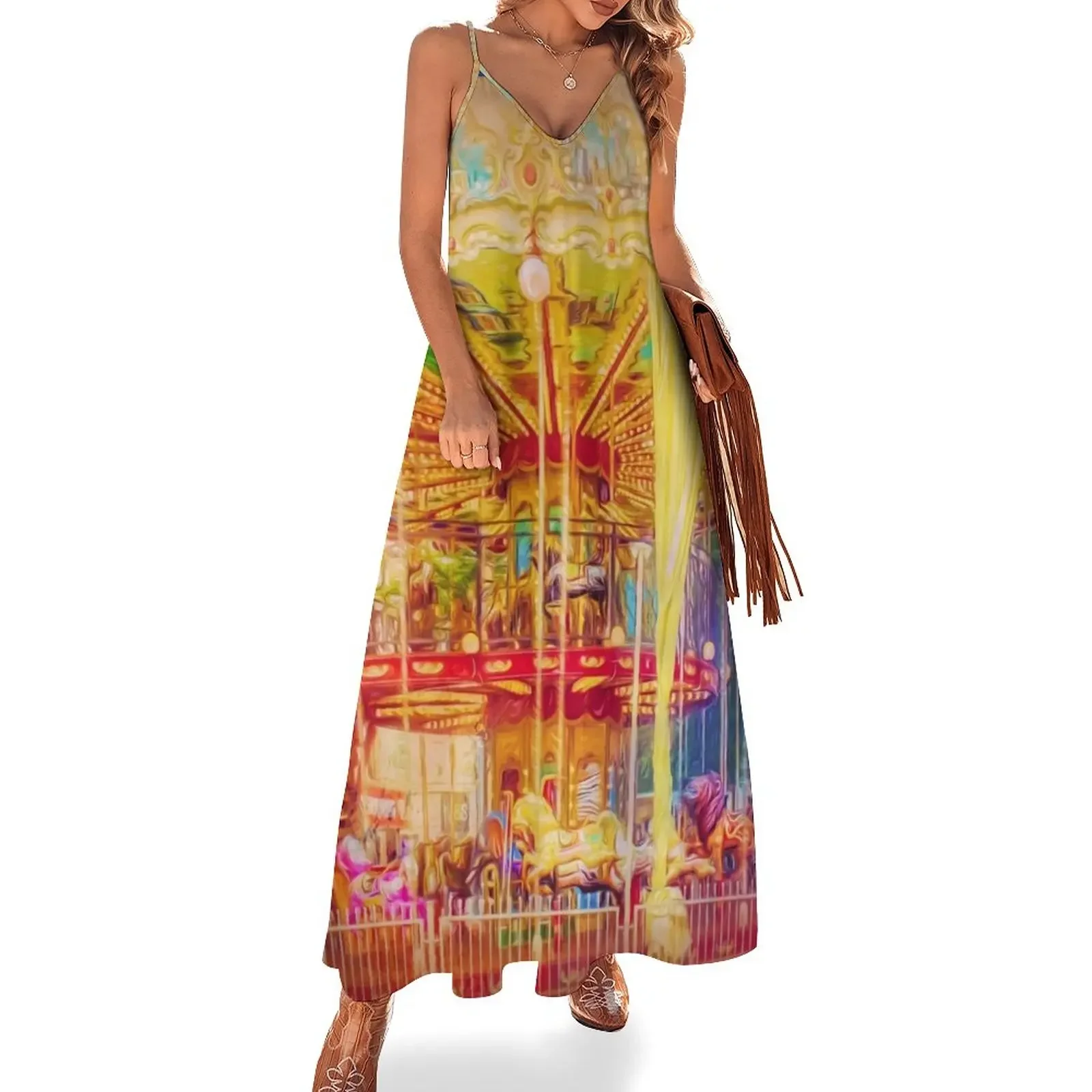 

Carousel Sleeveless Dress dress korean style dress