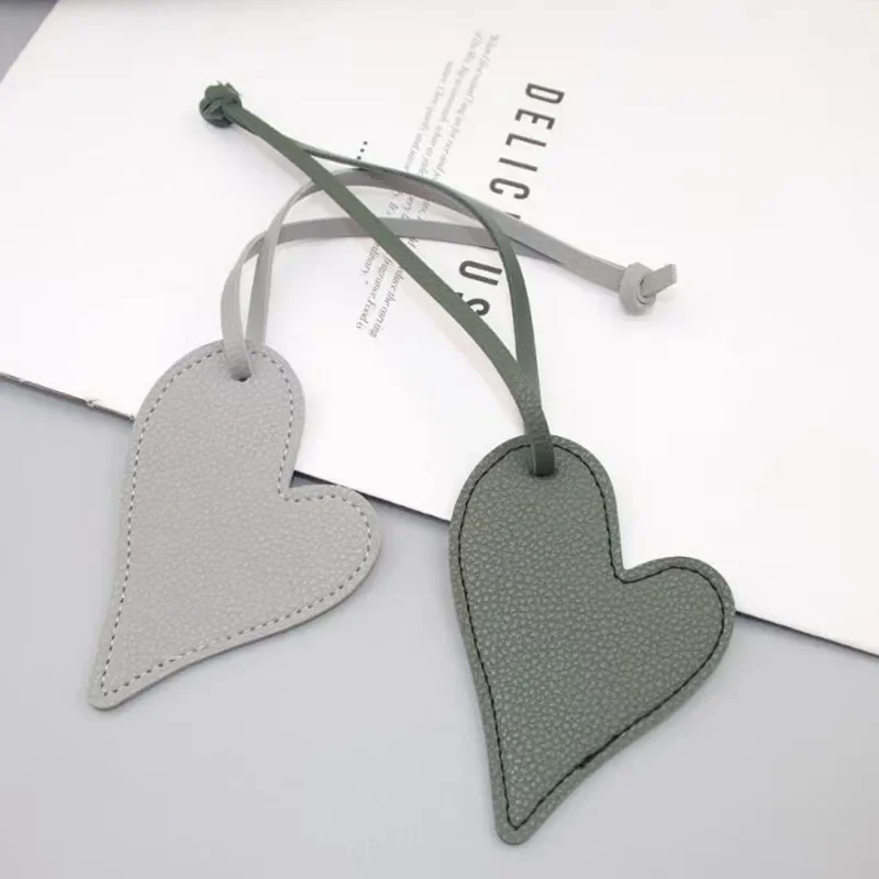Hot PU Leather Chain Keychain Handmade Heart Key Ring For Women Girls Handbag Pendant Ornament Accessorie Jewelry Gifts