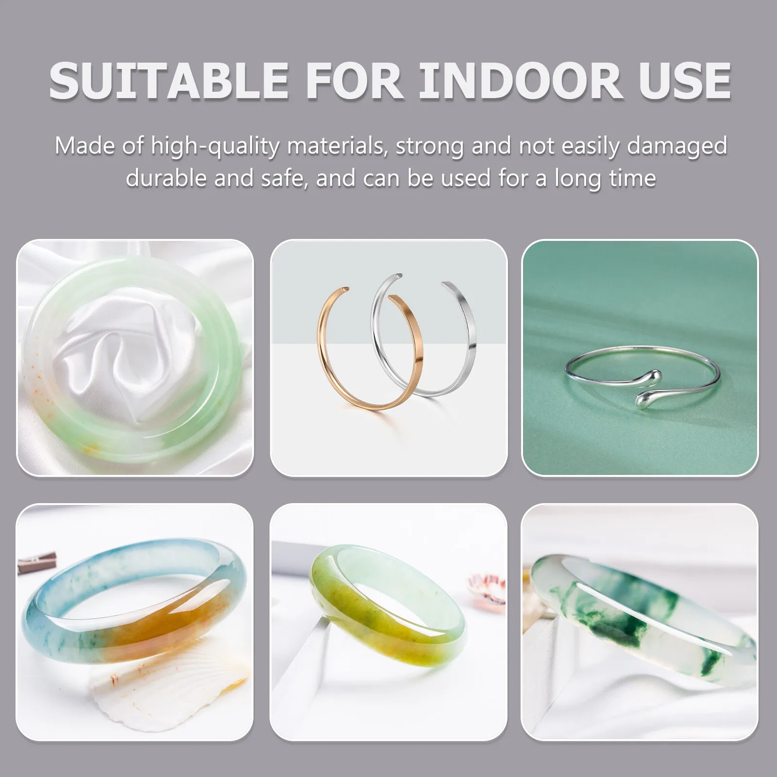 

Набор из 4 акриловых подставок для браслетов, прозрачный органайзер для украшений, стильный держатель для браслетов для настольного использования, витрина для магазина