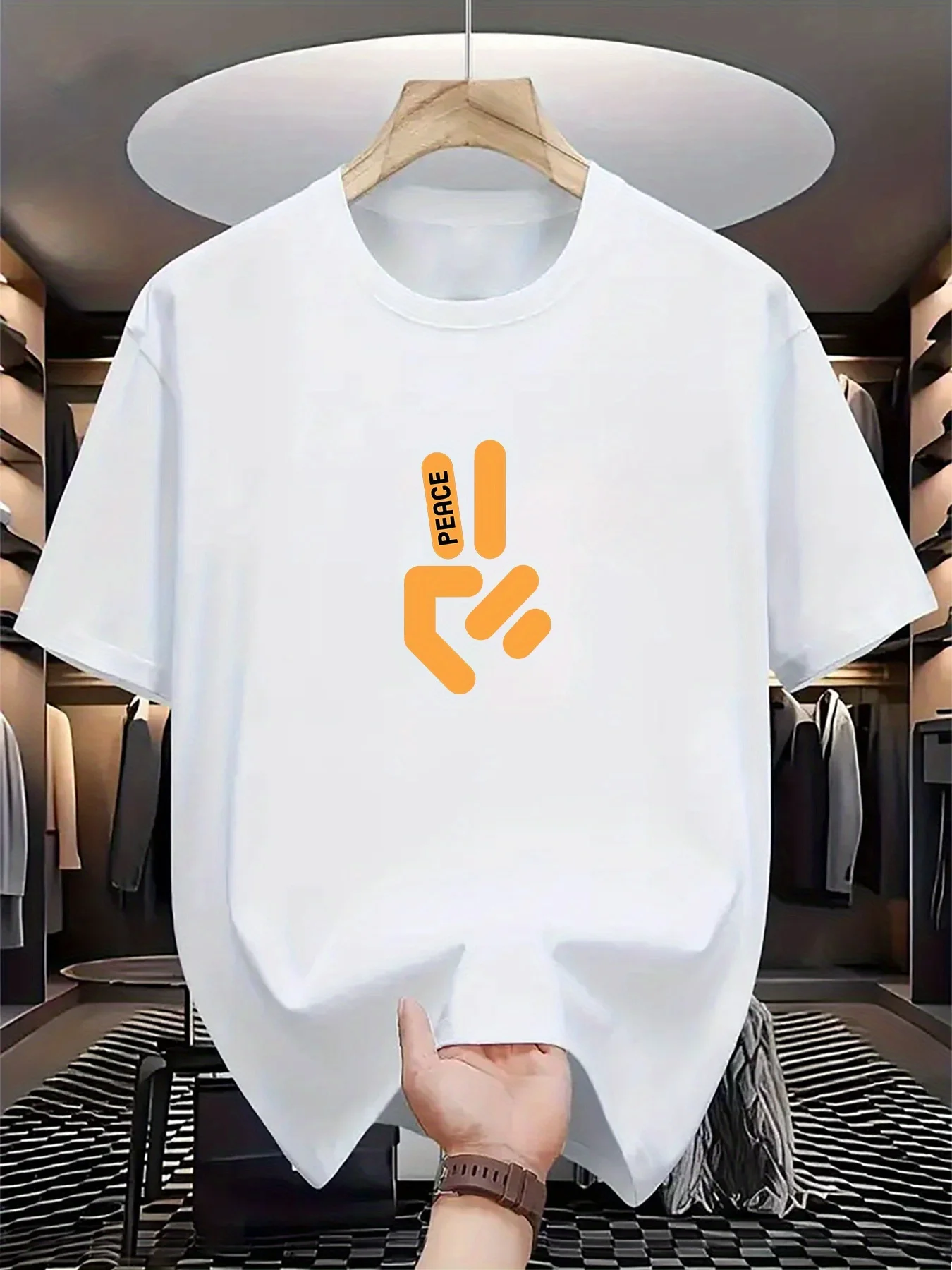 

[Cotton Men's Tee] 100% Cotton Men's Graphic Tee | Comfortable, Breathable Casual Sport Style T-Shirt with "FRESH" Print Design