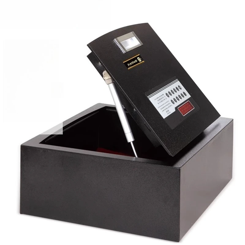 Single Door Ground-Embedded Safe Box for Home Wardrobe Drawer, Mechanical Password Steel Overturned Safe, Hidden Safe Box