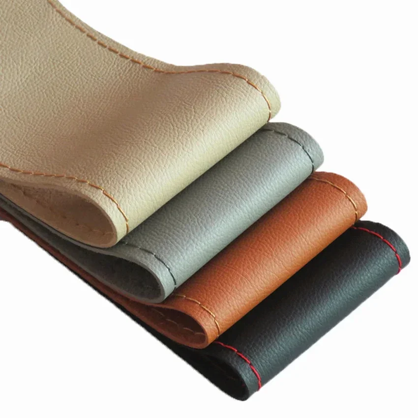 38cm Car Steering Wheel Covers Braid On Comfortable Feel Soft PU Faux Leather Car Covers With Needle And Thread Auto Accessories