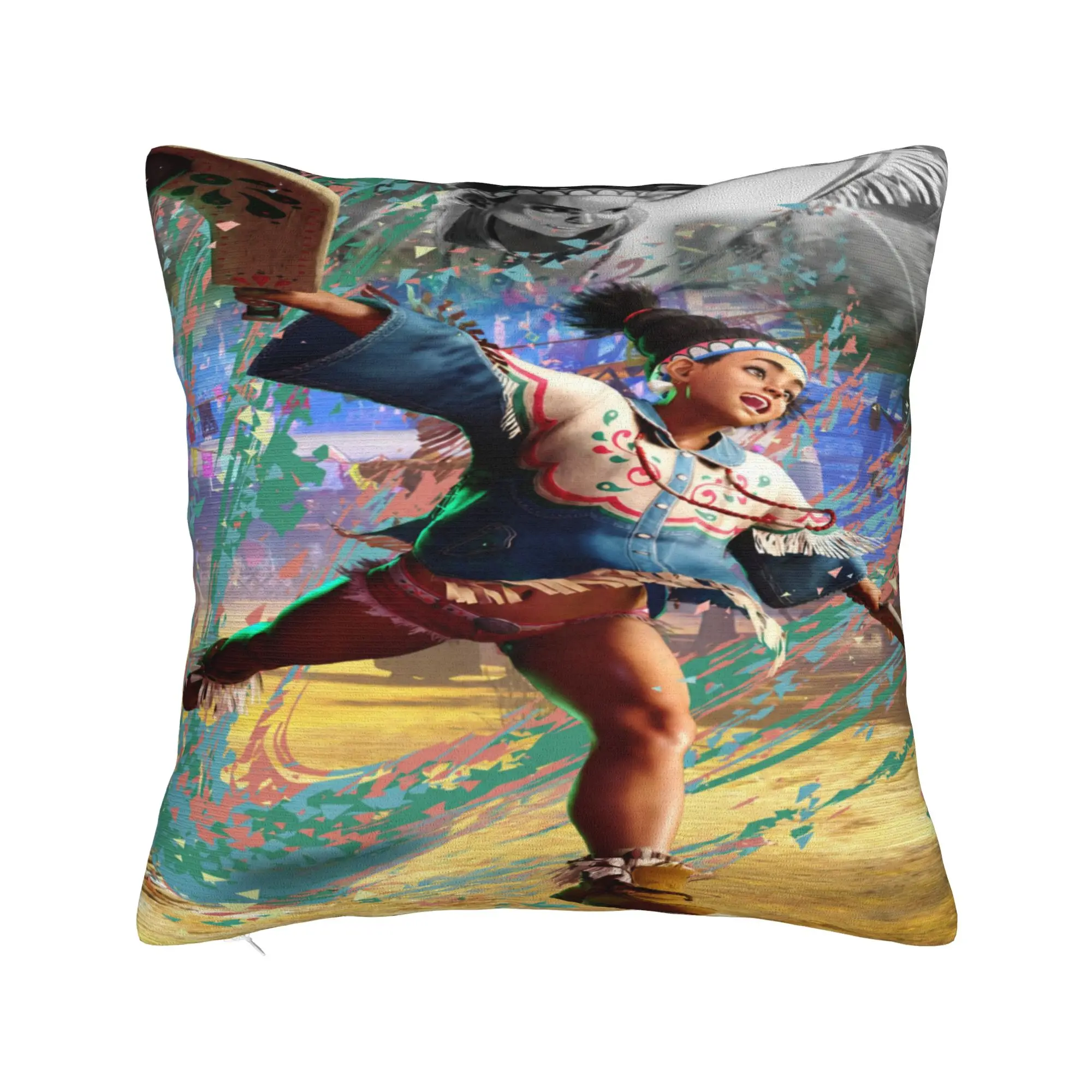 Streets Fighters Printing Pillowcase Cushion Cover  Pillow Covers Y2K Car Decor Zipper Multi-Size
