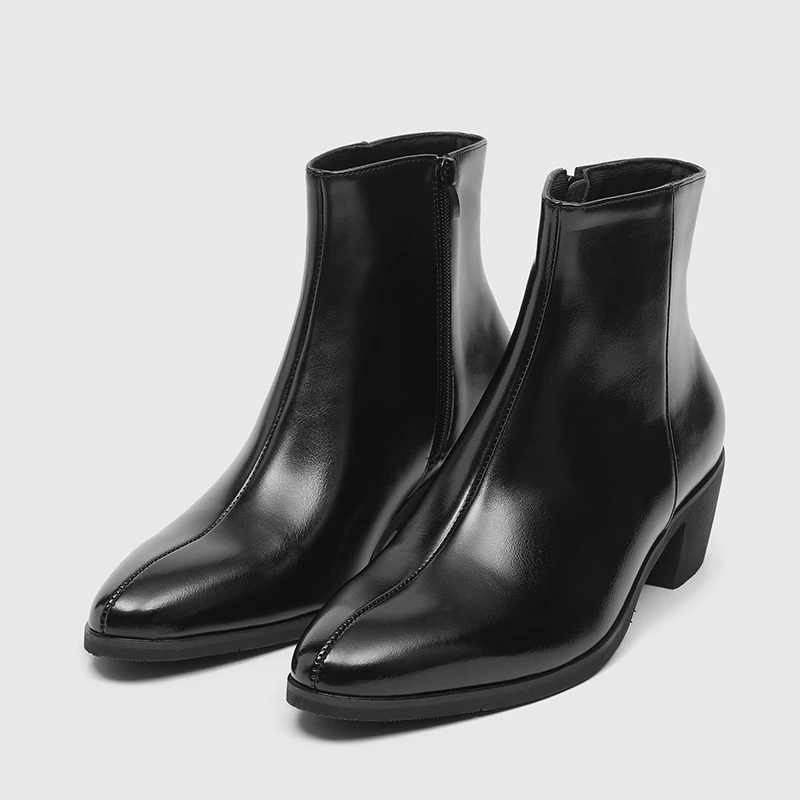 

Новые мужские ботинки челси из искусственной кожи, коричневые, модные, универсальные, для делового и повседневного стиля, в британском стиле, для уличных вечеринок, классические ботинки до щиколотки