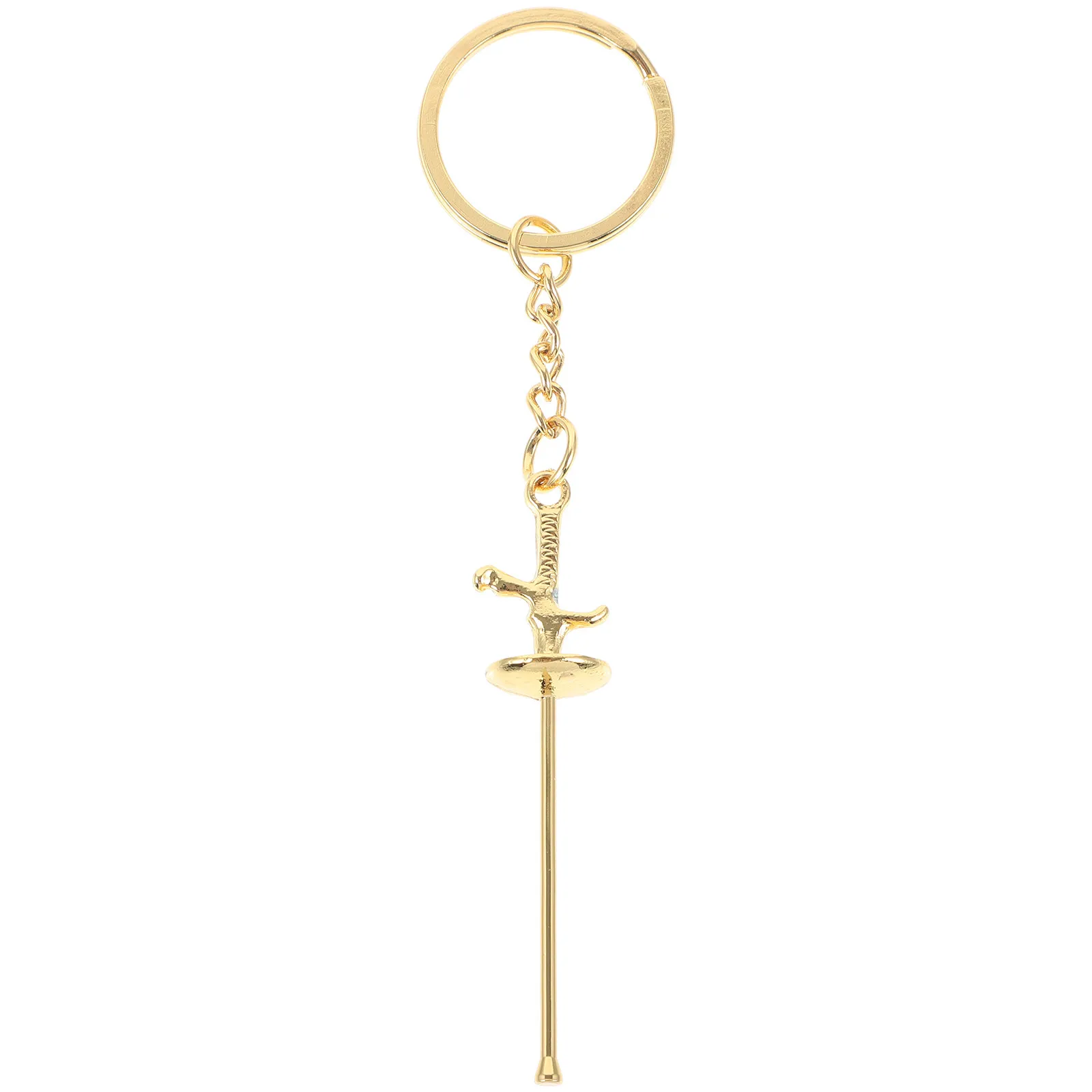 Metal Fencing Keychain Pendant – Stylish Decorative Key Ring for Bag, Car, or Gift
