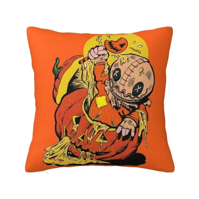 

Halloween Spooky Film Trick R Treat Sam Pumpkin Throw Pillow Cover Home Decorative Cushion Cover Pillowcover for Living Room