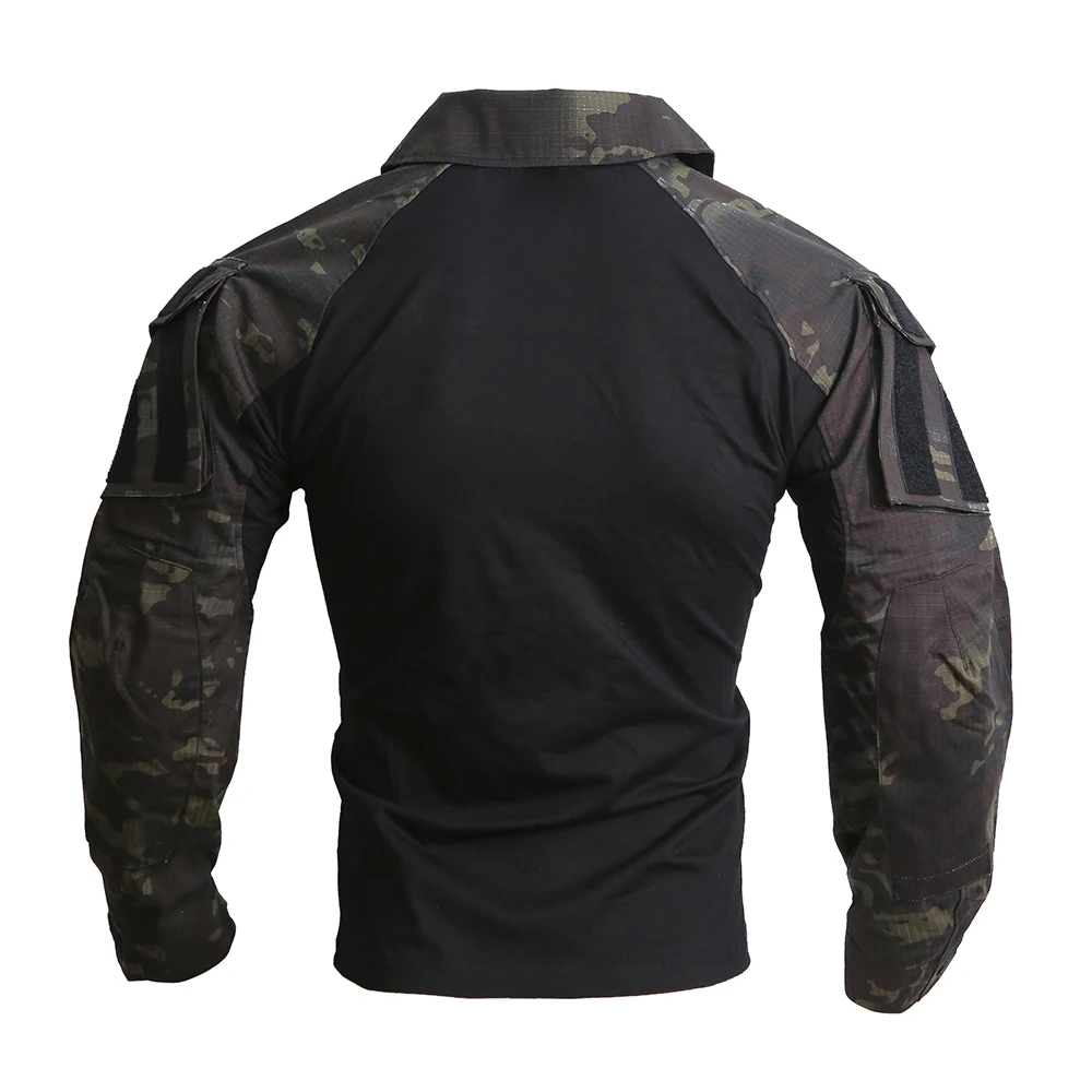 Emersongear E3 Kampfshirts Herren Oberteile Tarnmuster T-Shirt Langarm Sport Jagd Outdoor Wandern Training MCBK – Detail 5