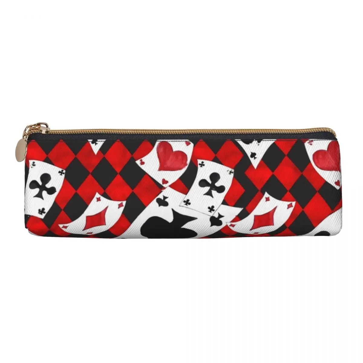 Poker Cards Pencil Case Argyle Card Suits Boy Girl Cute Pencil Box Graphic Back To School Pencil Cases Supplies Birthday Present