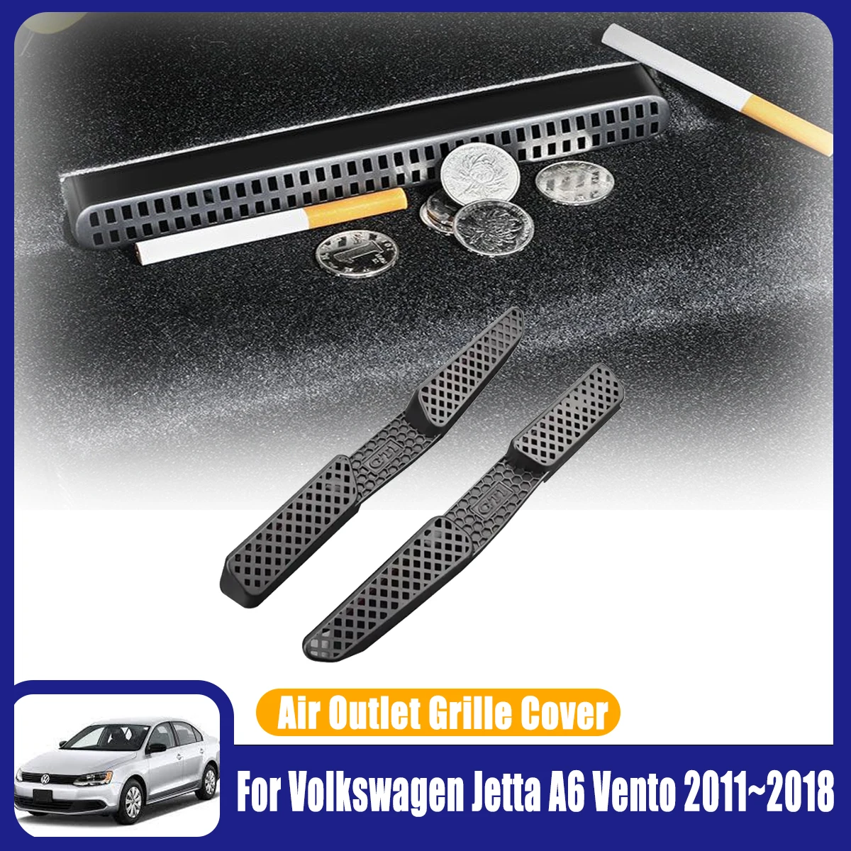 

For Volkswagen VW Jetta A6 Vento 2011~2018 Under Floor Car Accessories Under-Seat Air Vent Outlet Covers Protectors Anti Debris