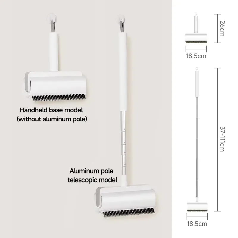 Paper-based hair remover with telescopic aluminum rod, portable hand-held hair remover