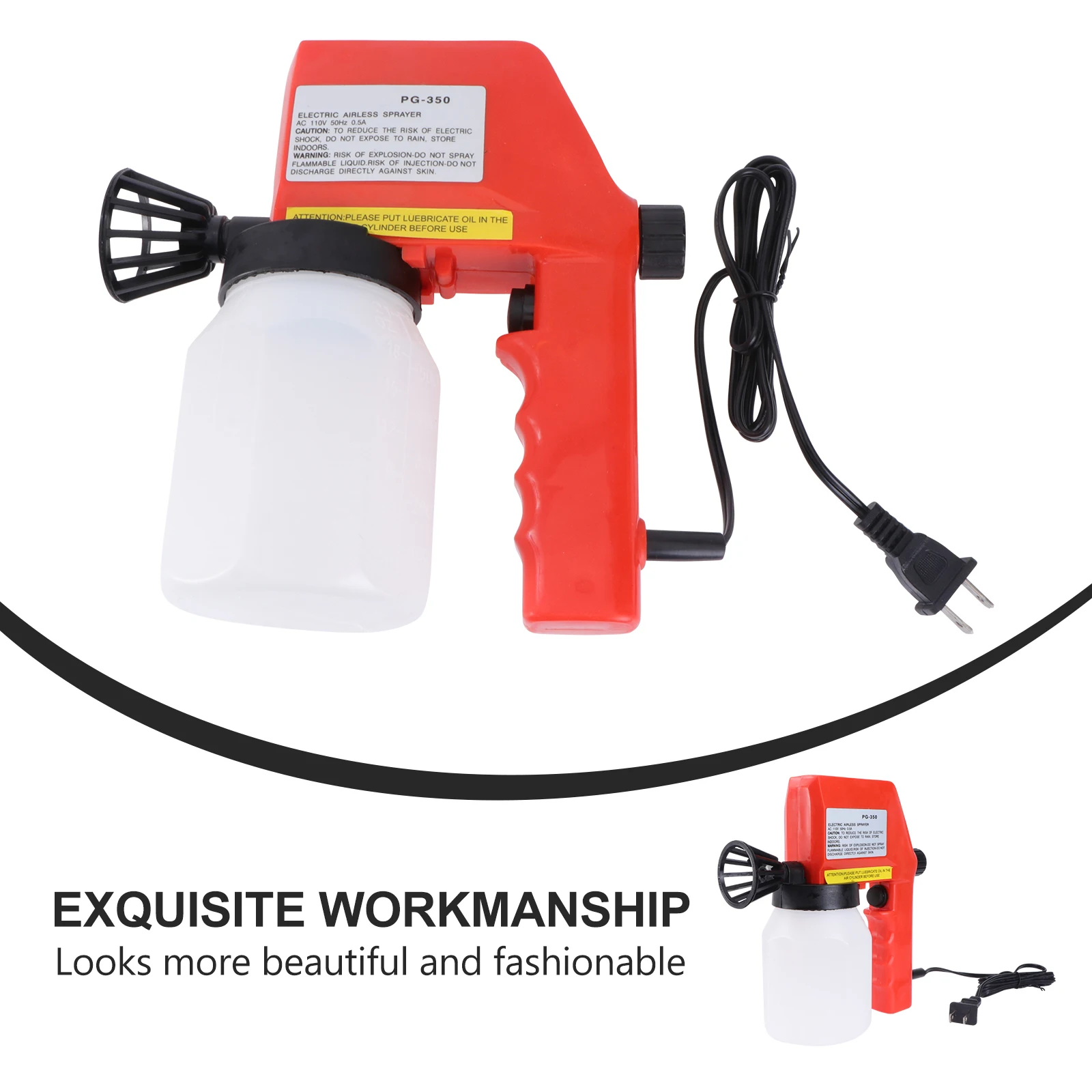 

110V Sprayer Handheld Gun Durable Advanced Technology Coating Stucco Brick Paneling Wainscoting Alcohol Spraying