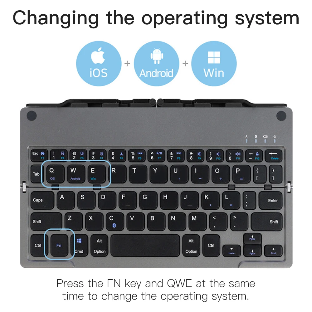 

Для iPad Samsung Xiaomi для Windows IOS Android планшетный телефон испанский немецкий мини складная Bluetooth беспроводная клавиатура с подставкой