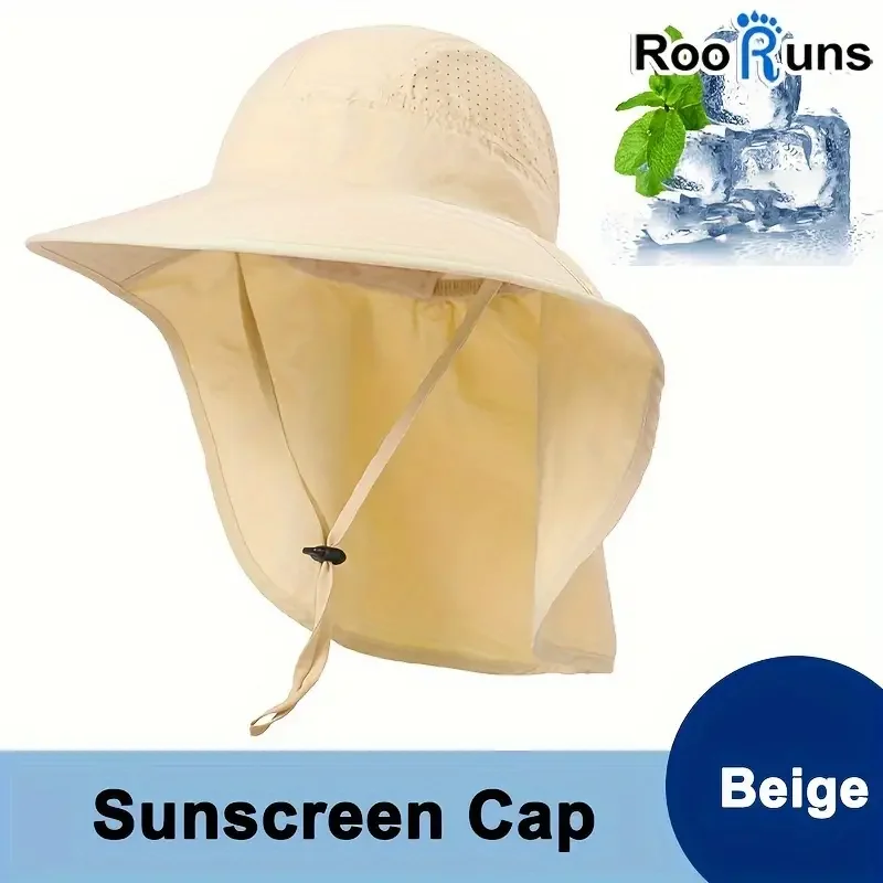 UV Protection Wide Brim Hat for Summer Outdoor Activities-Sun Protection Fishing Hat with Large Brim for Face &Neck Coverage