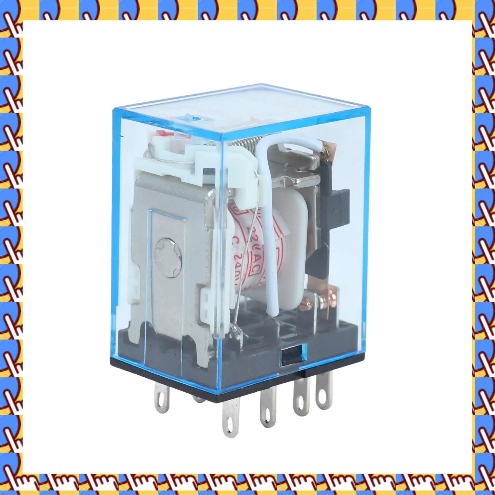 

A79I 10X 220/240V AC Coil DPDT Power Relay MY2NJ 8 Pin With Socket Base
