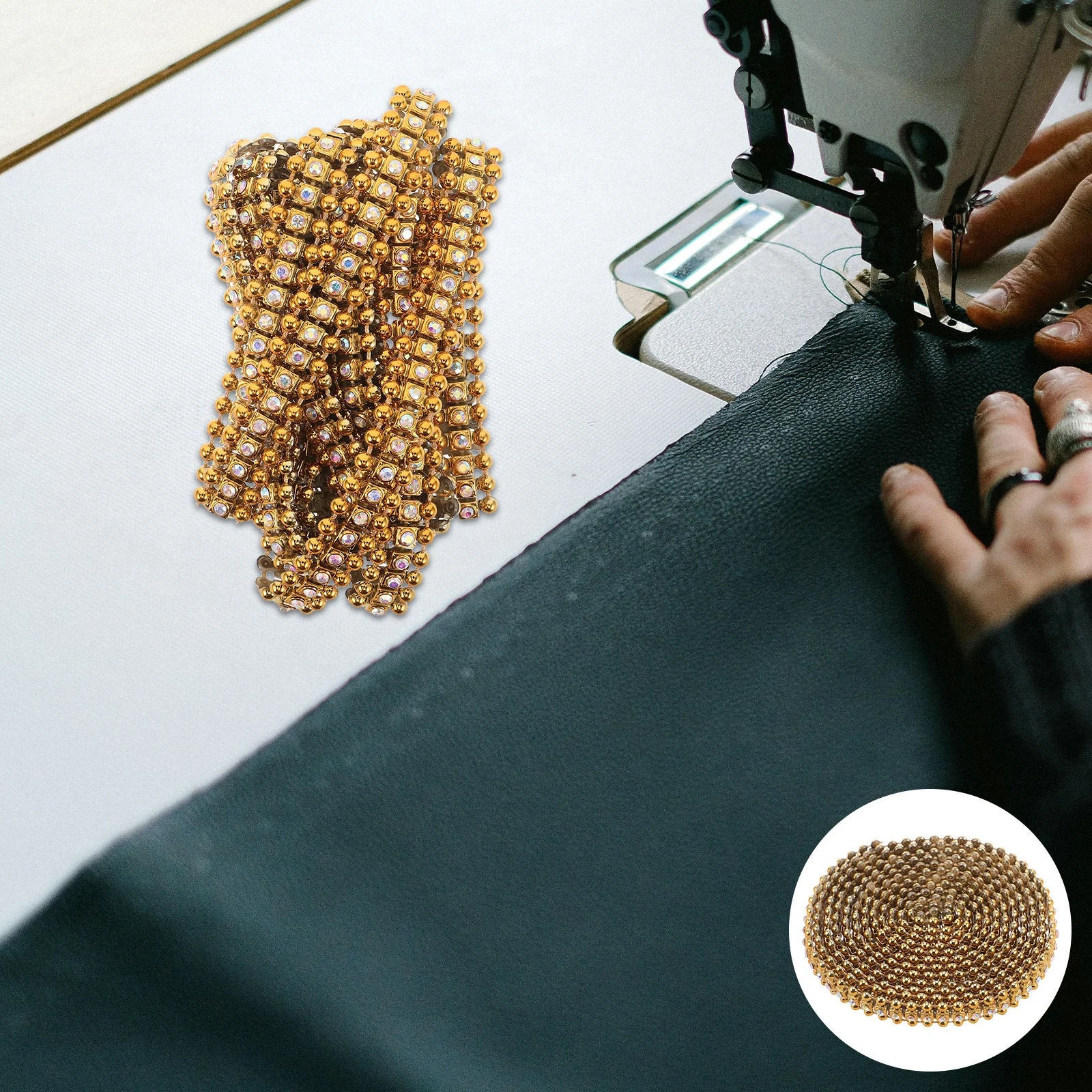 

2 Yards 1.3Cm Wide Staircase Rhinestone Chain Trim For Clothing Sparkly Belt Embellishment Diy Fashion Accessory Craft Decor