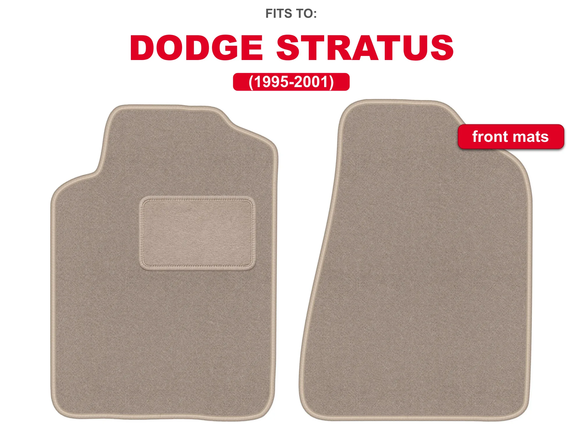 Velour vloermatten voor: Chrysler Stratus 1995-2001 sedan beige set auto vloermatten voor voertuigvloer