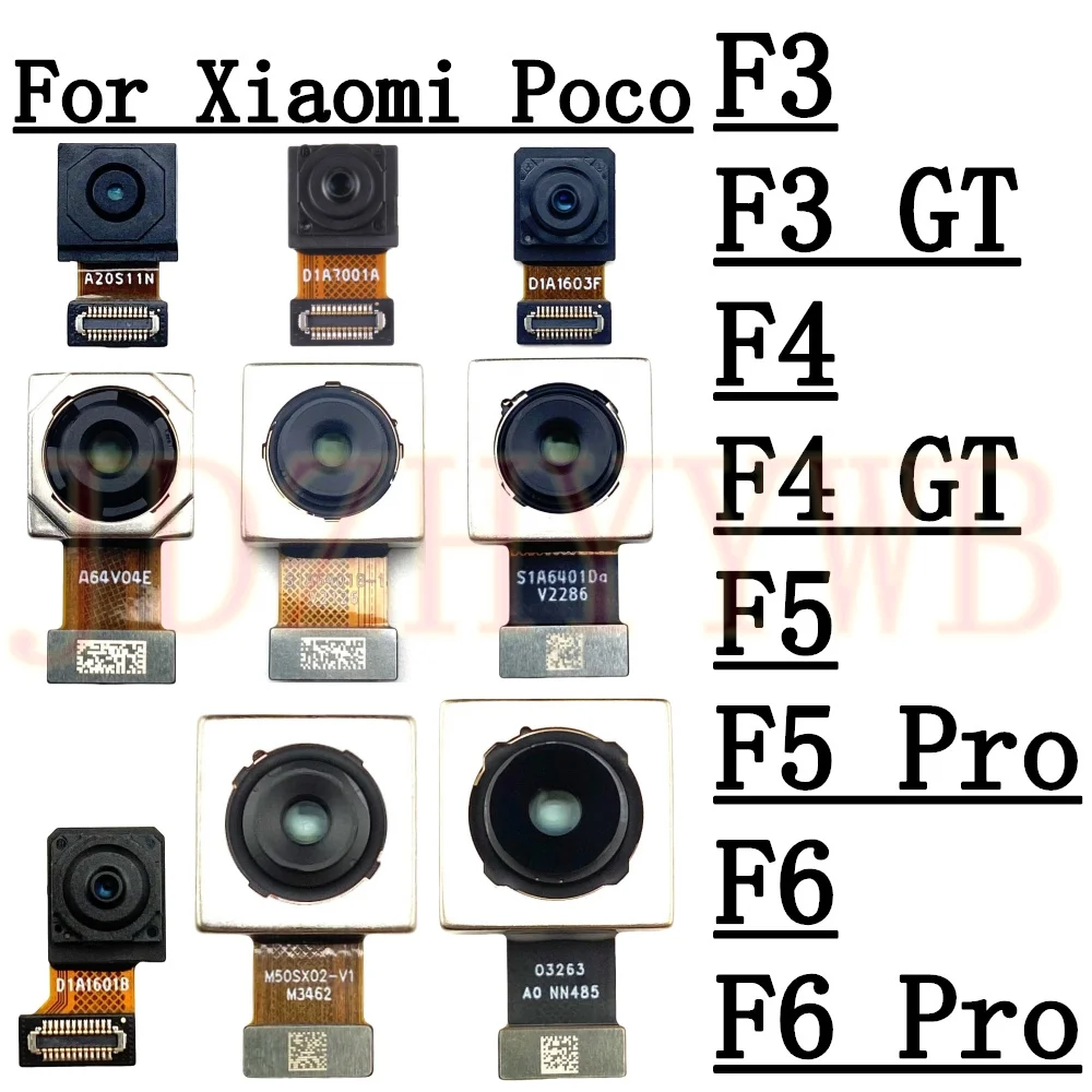 Rear Camera For Xiaomi Poco F3 GT F3GT F4 GT F4GT F5 Pro F5Pro F6 Pro F6Pro Big Back Main Wide Front Camera Module Flex Cable