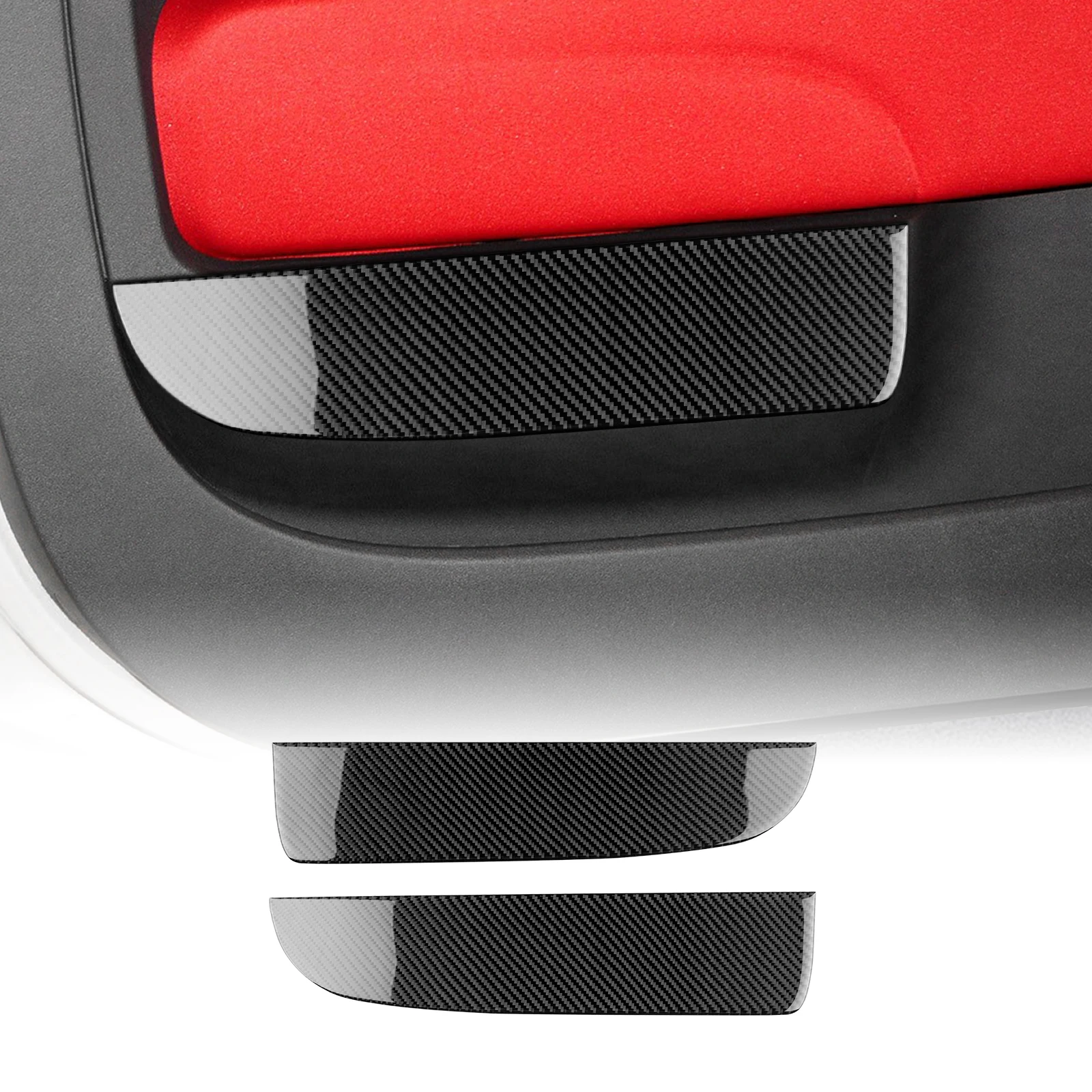 Soft Carbon Fiber Sticker For Abarth 595 695(2012-2024)/Fiat 500 500C(2008-2024)/Fiat 500E(2013-2019) LHD RHD Car Door Decor