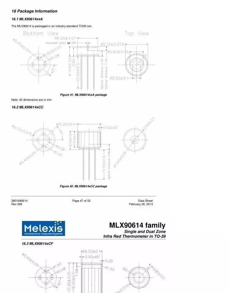 GY-906 MLX90614ESF BAA/BCC/DCI/DAA/DCC IR Infrarot-Temperaturmessungs-Sensormodul – Detail 13