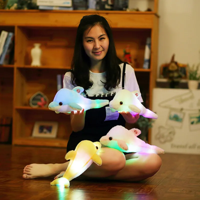 Luminous 25/30/50cm Creative Light Up LED Colorful Glowing Teddy Bear Stuffed Animal Plush Toy Kids Christmas Birthday Gifts