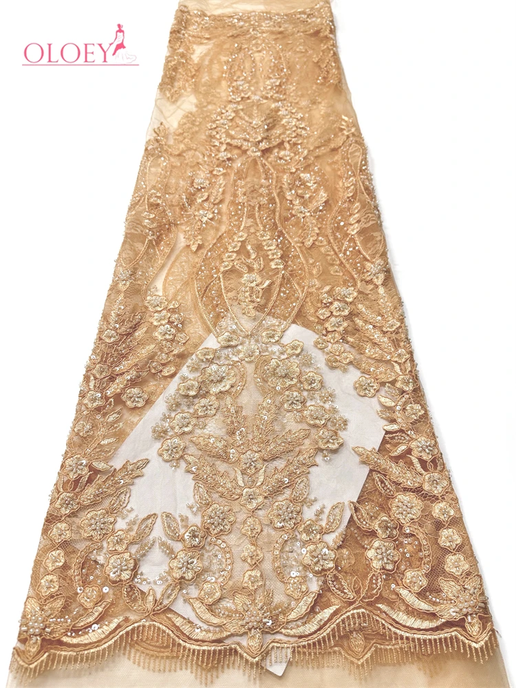 

OLOEY 2026 Нигерийское африканское кружево с вышивкой, пайетками и бисером, высококачественное французское кружево для свадебных платьев и нарядов жениха
