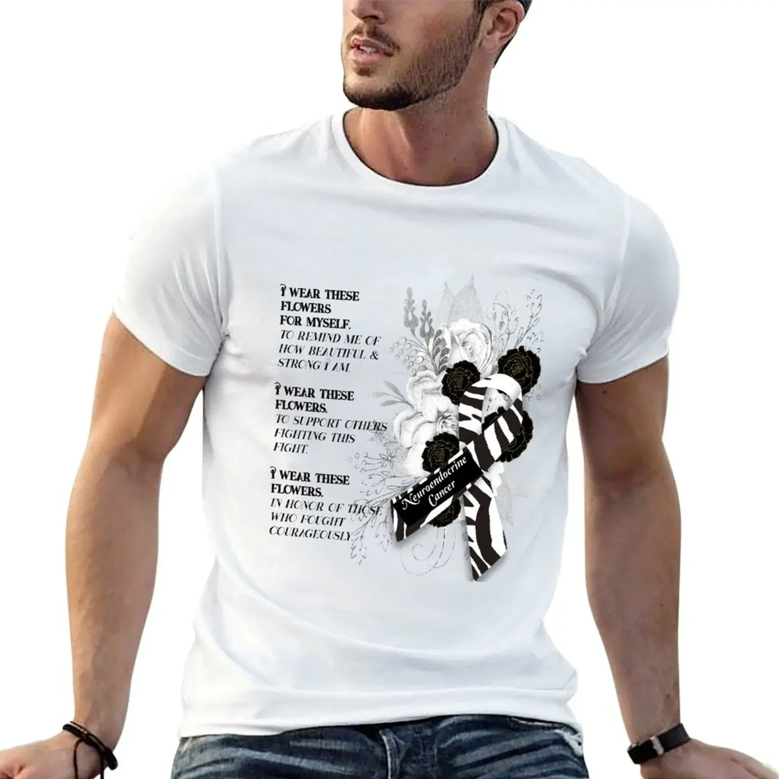 

Neuroendocrine Cancer Support - Carcinoid Cancer T-Shirt aesthetic clothes sublime mens tall t shirts