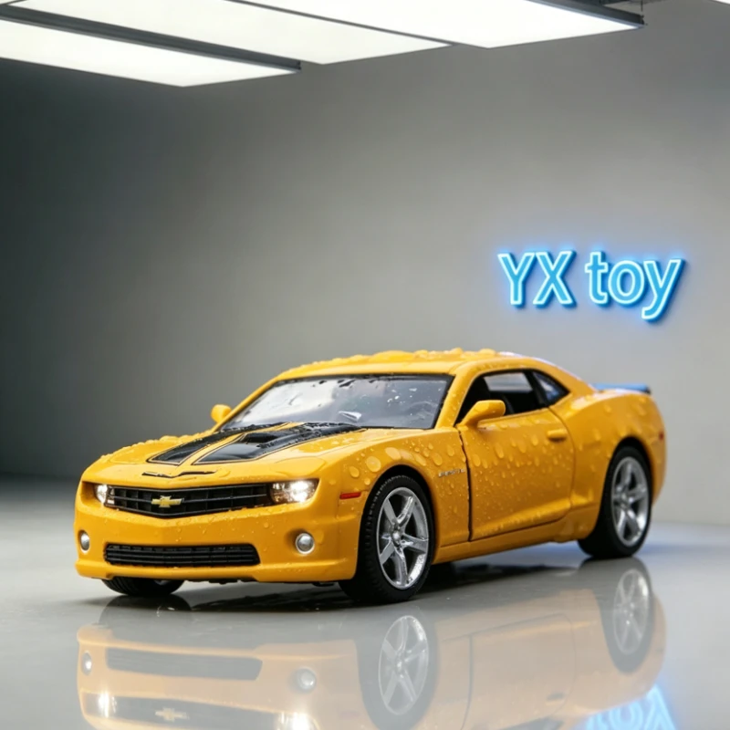 1:36 Camaro Alloy Diecast Sports Car Model Simulation Toy Vehicle Desktop Ornament For Hobby Enthusiasts Car Tabletop Display