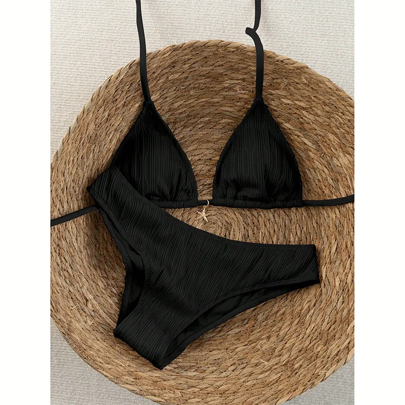 Summer women's swimsuit beachwear sexy bikini set bra two-piece set