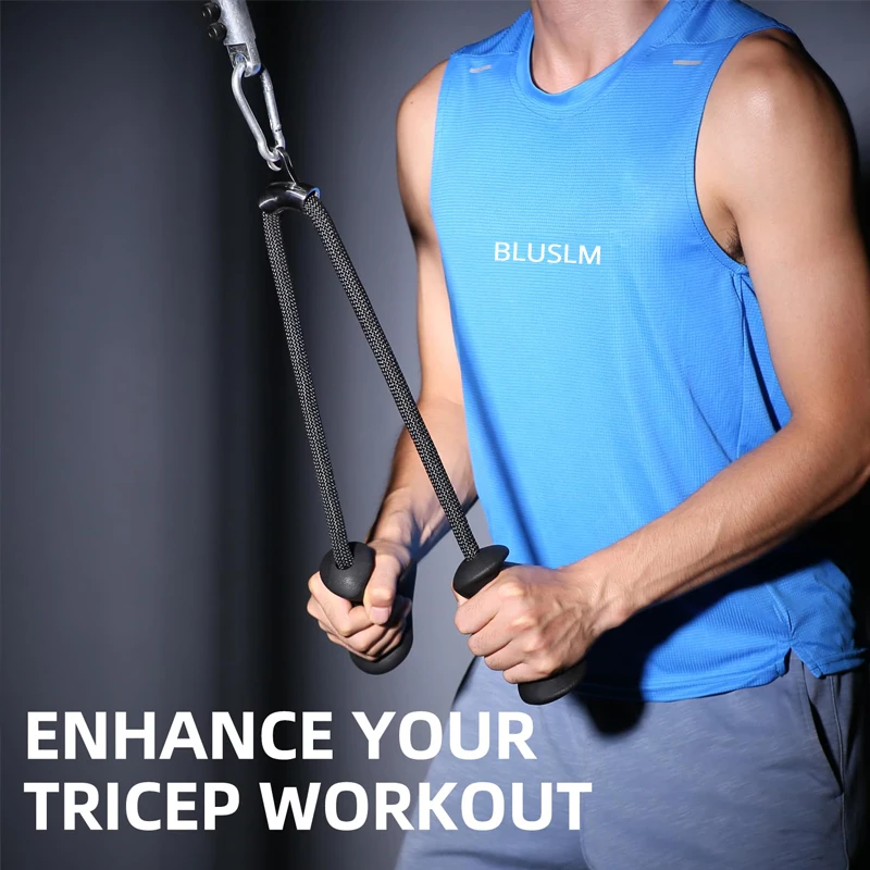 

Professional Gym Cable Rope Heavy Duty Pulley System Accessories for Strength Training, with Anti-Slip Rubber Ends