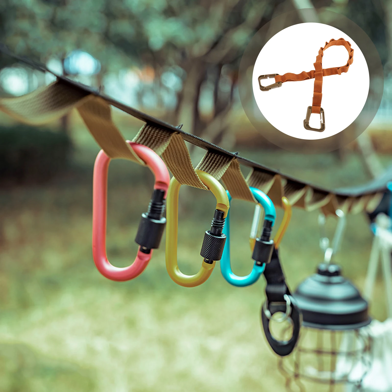 

Camping Rope Practical Accessory Clothes Lanyard Storage Portable Plastic Steel Hanging Strap Indoor