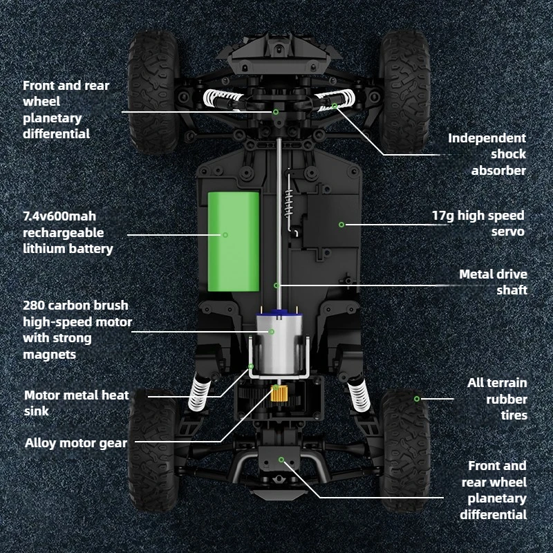 RC SG1205 Simulazione a quattro ruote motrici in scala completa Arrampicata fuoristrada Giocattolo modello di auto telecomandato fuoristrada