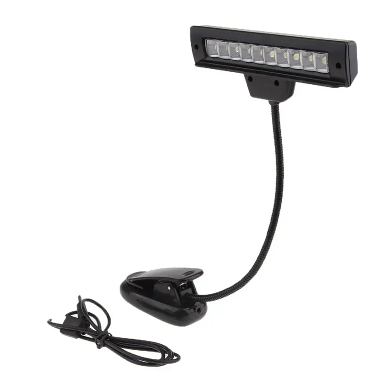 USB Rechargeable Music Stand Light 10 Bright LED,Nightstand Lamp Desk Reading Lamp Easy To Use