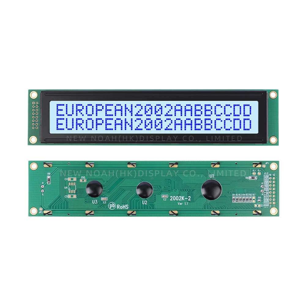 European Gray Film Blue Letters 2002K-2 Character LCD Module 2X20 ST7066U Equipped With LED Backlight And Built-In LCD Module