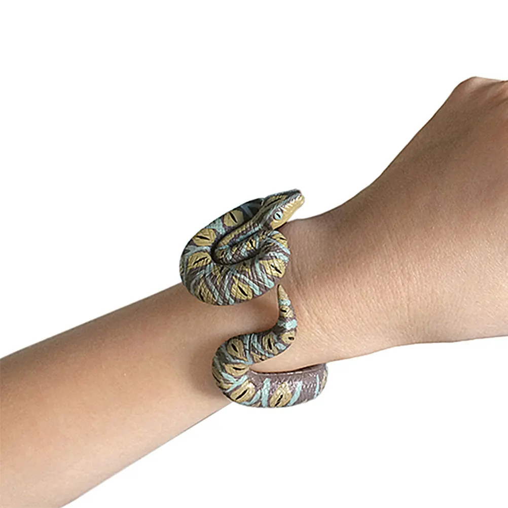 Realistic Snake Bracelet Simulation Halloween Fake Snake Wristband Prank Horror Creepy Party Trick Supplies Scary Prank Toy