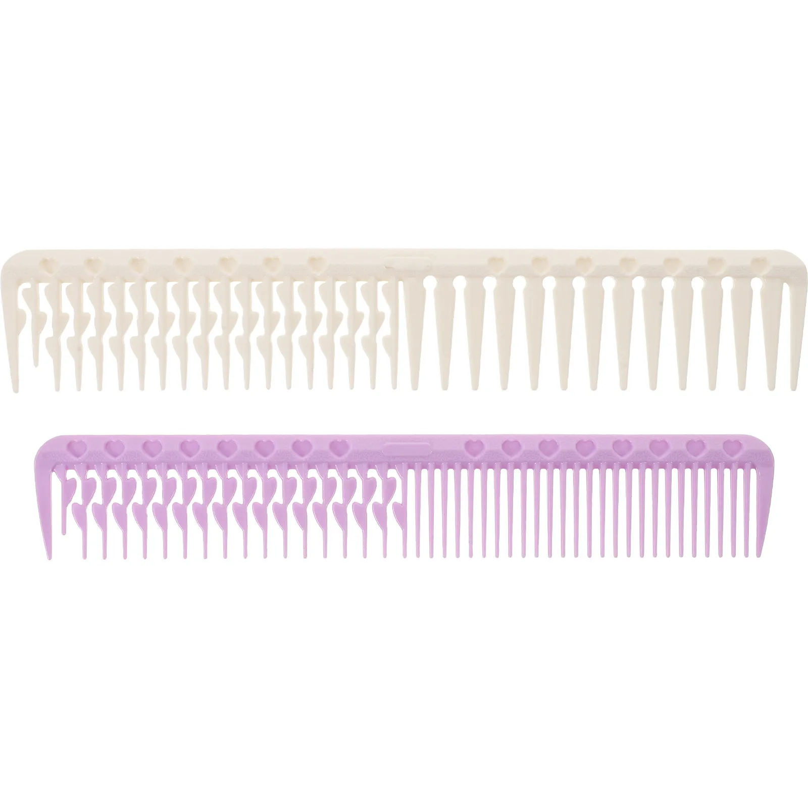 2Pcs Salon Hair Cutting Combs for Stylist Double Tooth Design Hairdresser Cutting Comb Set Detangling Sectioning Comb for Women