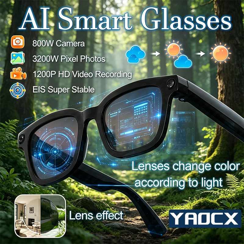 nuovi-occhiali-smart-2026-da-800w-per-riprese-video-anti-vibrazione-con-traduzione-ai-riconoscimento-immagini-ai-e-lenti-a-colore-variabile