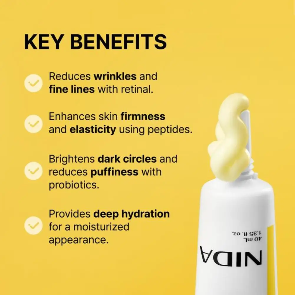 Korea NIDA Moisturizing Ultimate Cream Anti-Aging  Propolis Essence Retinol Revitalizing Eye Cream Deeply Moisturizing Skin Care view 4