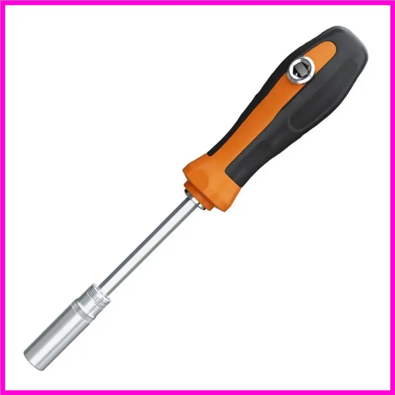 57BE 30mm Deep Hole Socket Wrench 4-14mm Long Bit Socket Nut Driver for Motorcycle or Car Repairs for Quick Changes